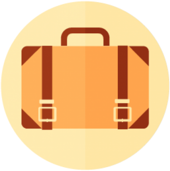Suitcase Icon - Paper Bag (799x450), Png Download