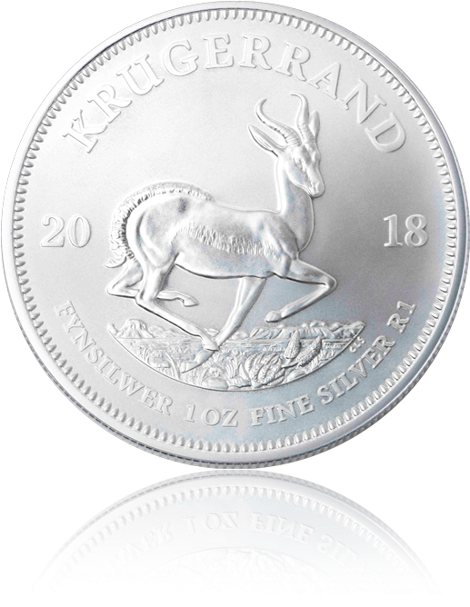 South Africa 1 Oz Silver Coin - Krügerrand 2018 Silber (800x800), Png Download