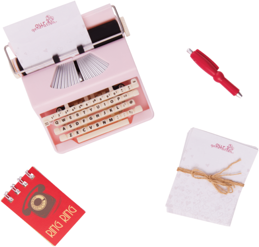 Take A Letter Retro Typewriter For 18-inch Dolls - Document (600x600), Png Download
