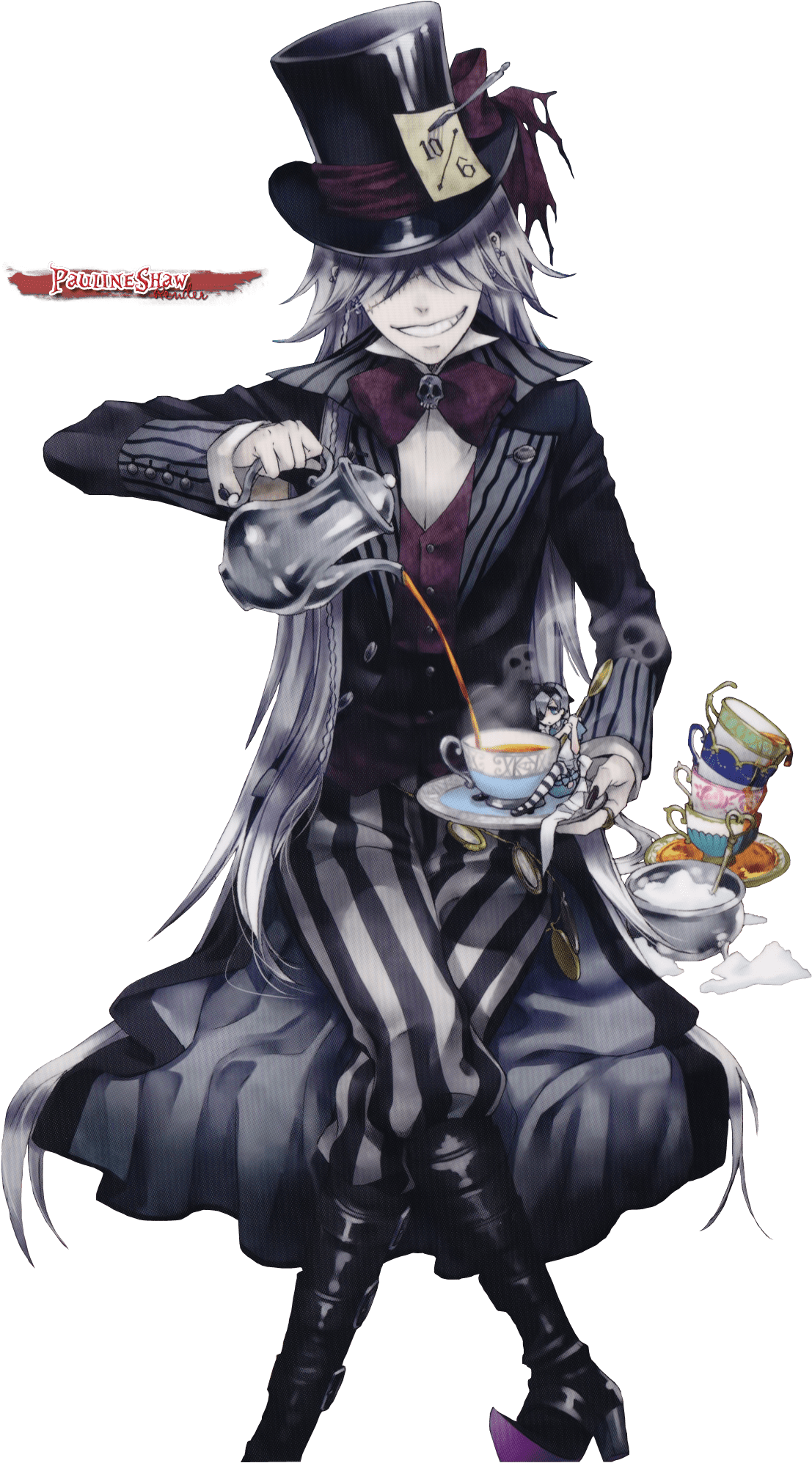 Black Butler Undertaker - Black Butler Mad Hatter (1200x2000), Png Download