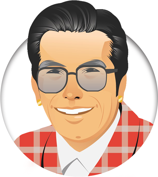 But He's Mostly An Homage To The Old School, Hollywood, - Ted Bell Phil Hendrie (600x600), Png Download