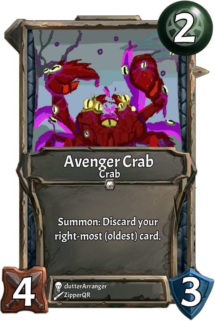 [update] Avenger Crab , - Collective Community Card Game (700x1041), Png Download