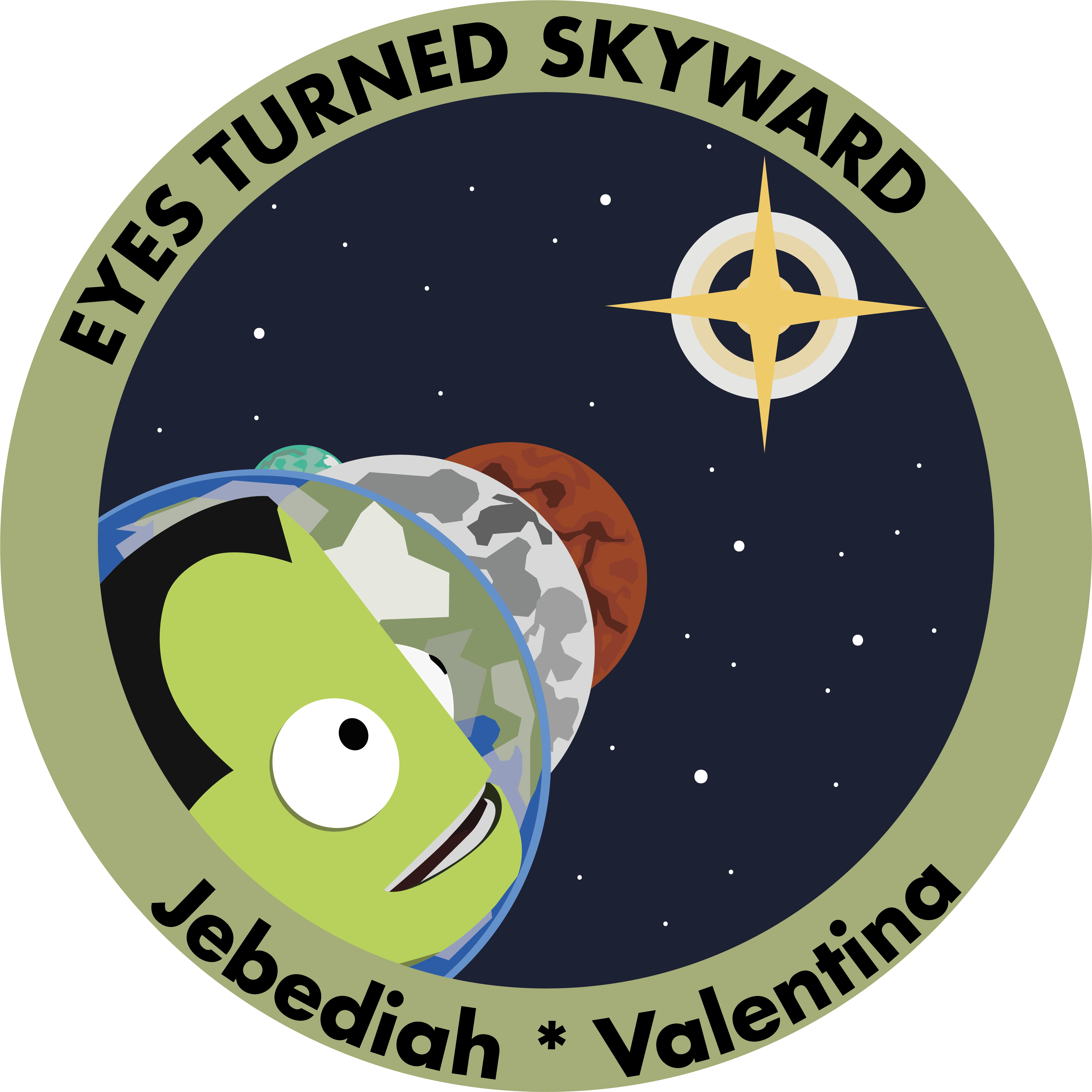 1494866925 Patch Eyes Turned Skyward Ksp - Circle (5004x5060), Png Download