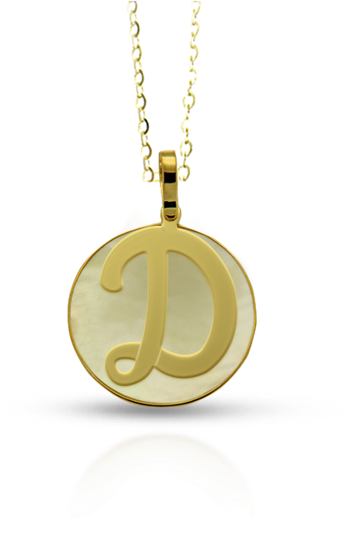 12 Mm Round Initial Disc Pendant Yg By Oro China Jewelry - Carrera Y Carrera Подвески (600x650), Png Download