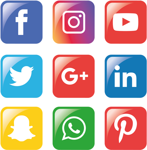 Social Media Icons Set - Png Whatsapp Facebook Instagram - Free ...
