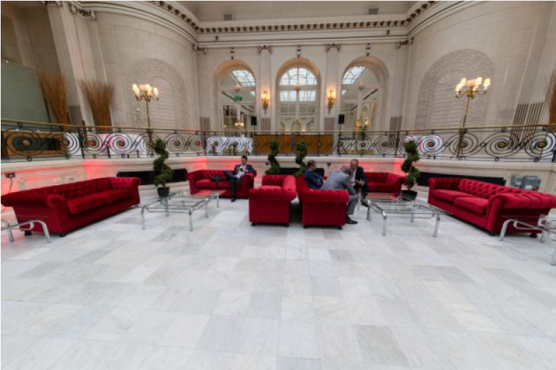 Red Velvet Chesterfield Style 2 Seater Sofa - Hall (800x800), Png Download