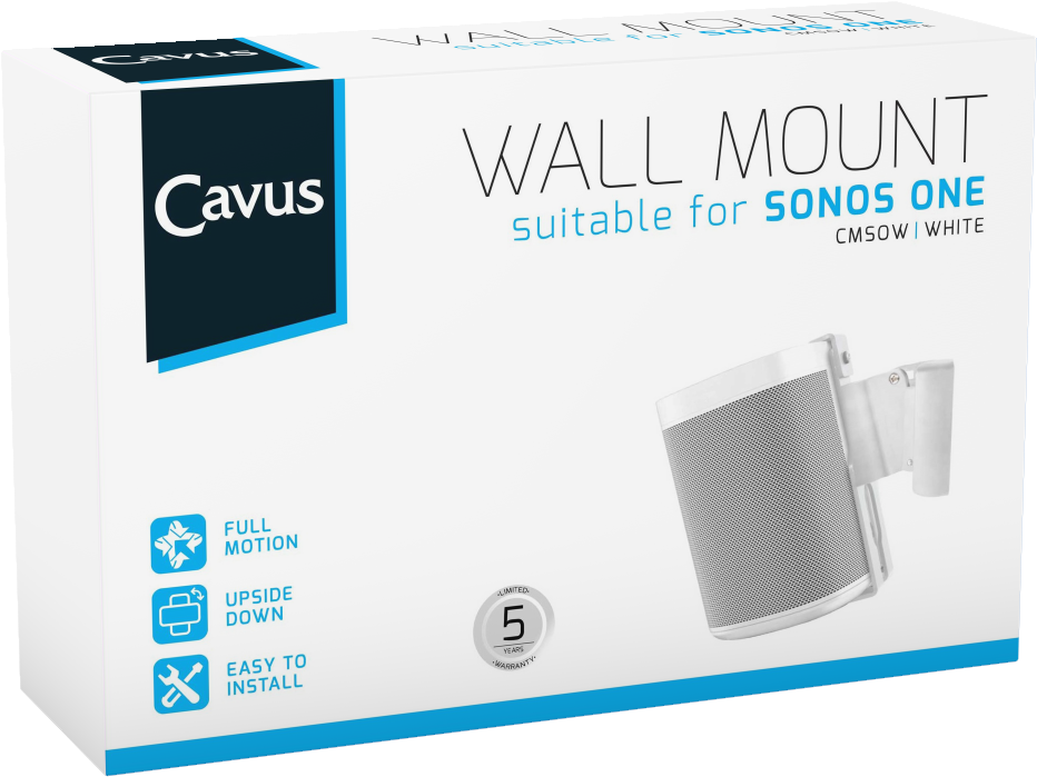 Wall Bracket Turnable For Sonos One White - Cavus (1024x766), Png Download