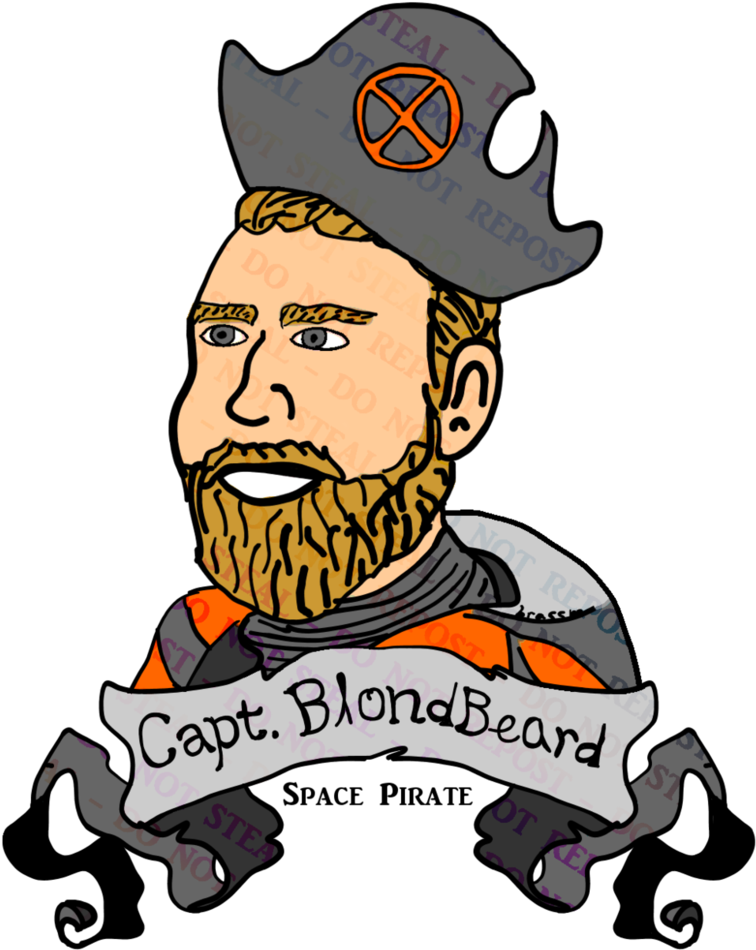 Captain Blond Beard (756x950), Png Download