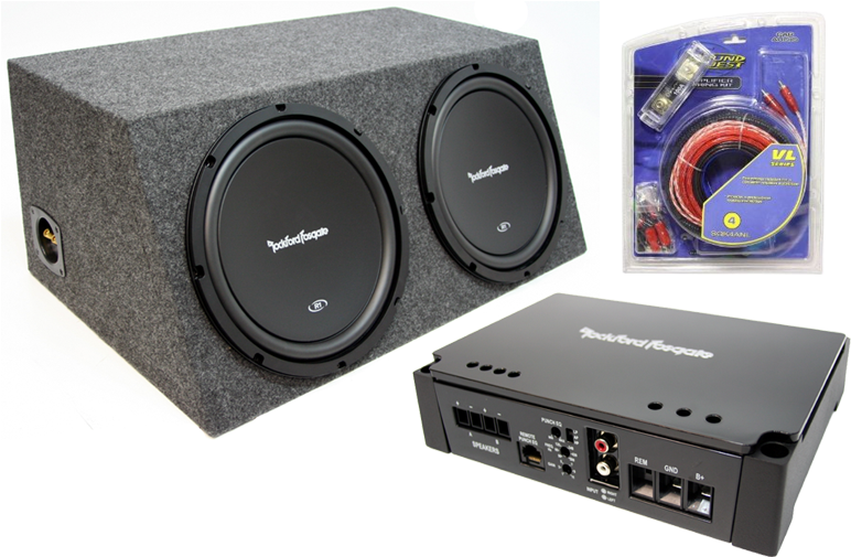 Rockford Fosgate Dual 12" Amplified Loaded Subwoofer - Subwoofer (800x521), Png Download