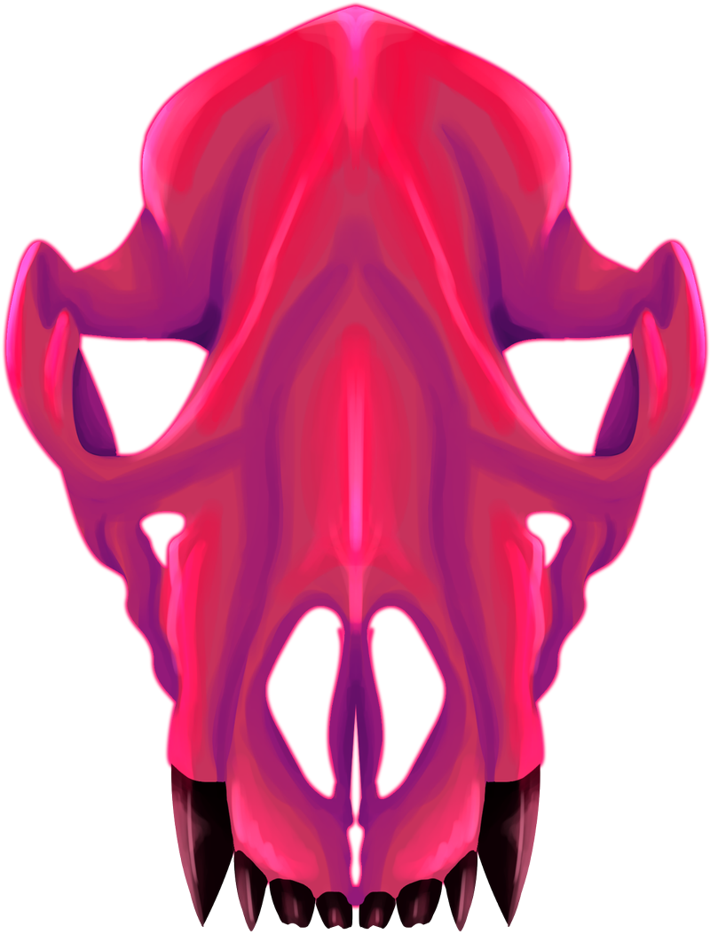 #neon #graphic #wolfskull Pic - Skull (800x1200), Png Download