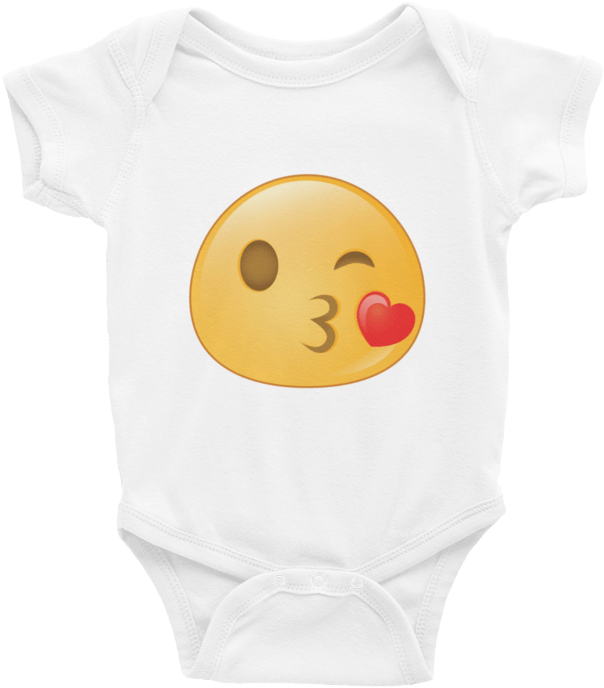Expressive Blowing Kiss Emoji Baby Onesie My Wear Clothes - Infant Bodysuit (720x720), Png Download
