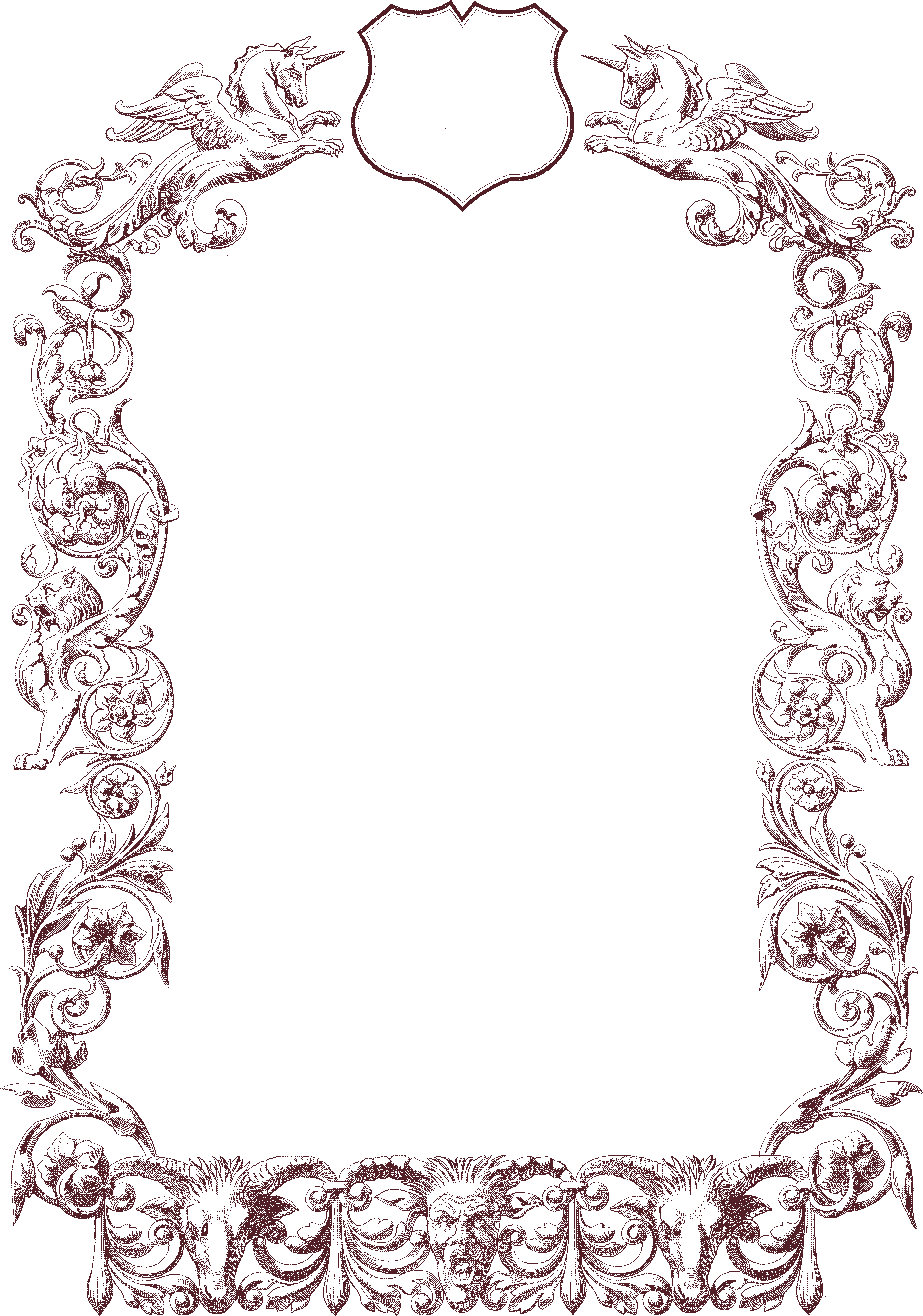 Clip Stock Drawing Frames Button - Picture Frame (2922x4133), Png Download