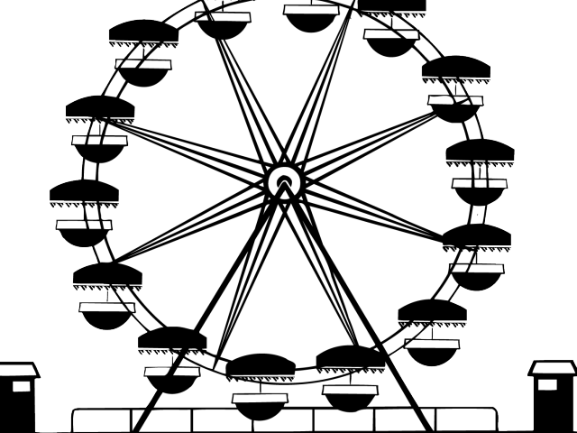 Ferris Wheel Clipart Transparent Background - Ferris Wheel (640x480), Png Download