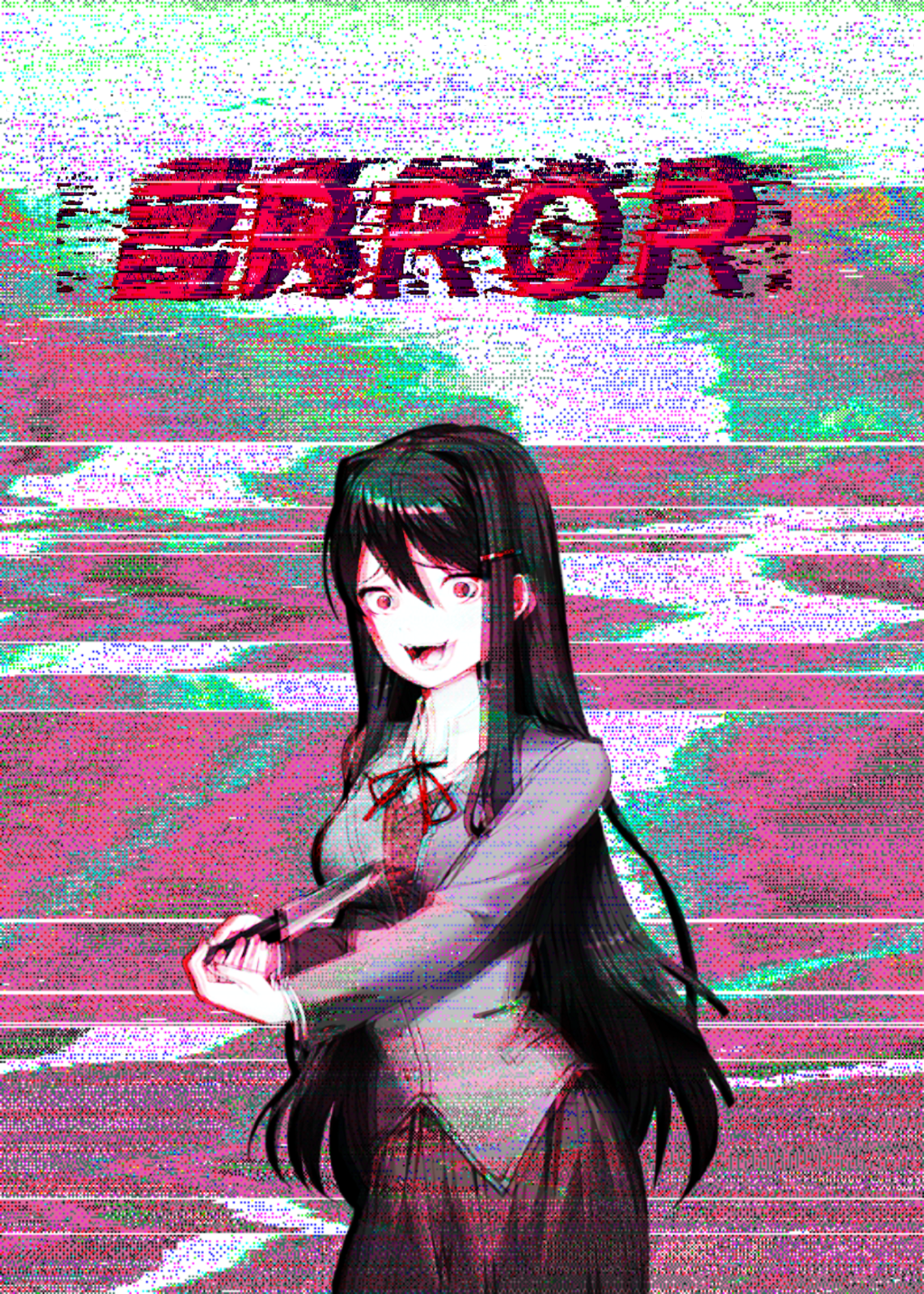 Ddlc Sticker - Помехи Телевизора Png (1024x1434), Png Download