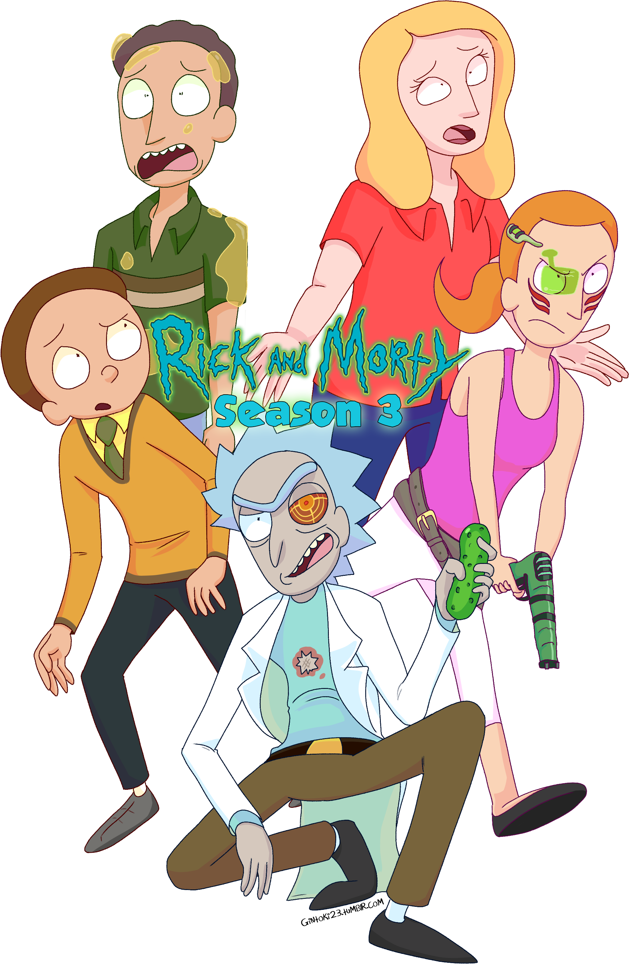 Rick And Morty Season 3 Watch - Cartoon (2480x3507), Png Download