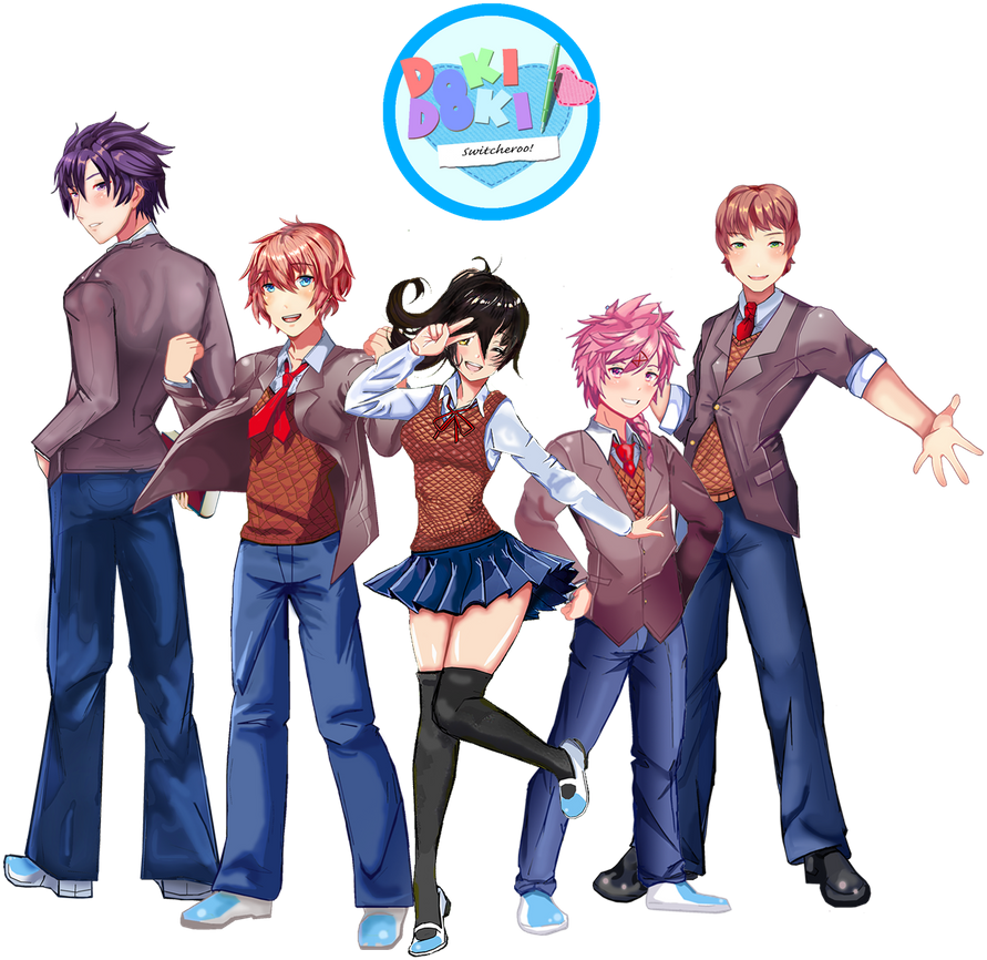 Switcheroo Cast Doki Doki Literature Club, Sayori, - Mateo Ddlc (960x874), Png Download