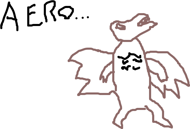 Aerodactyl - Cartoon (1020x608), Png Download