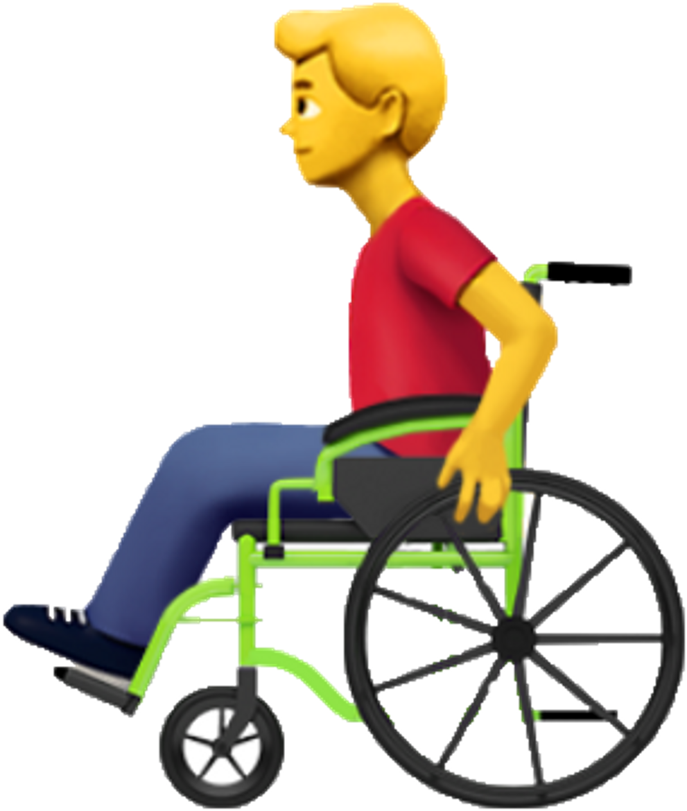 Emoji Disability Wheelchair Man Freetoedit - Girl In Wheelchair Emoji (1024x1245), Png Download