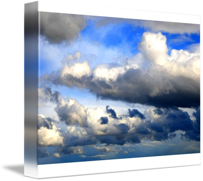 By Nina Boyd - Watercolor Clouds (650x578), Png Download