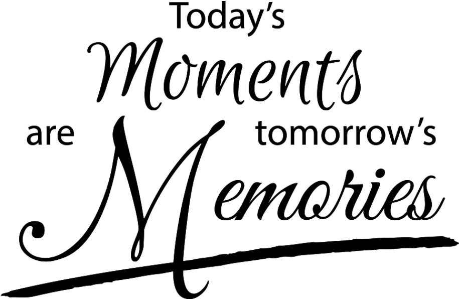 Wall Decal Today's Moments Are Tomorrows Memories - Calligraphy (1000x751), Png Download