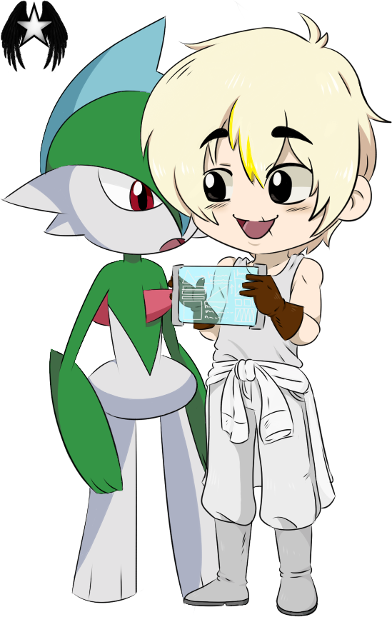 Abel & Gallade - Cartoon (549x864), Png Download