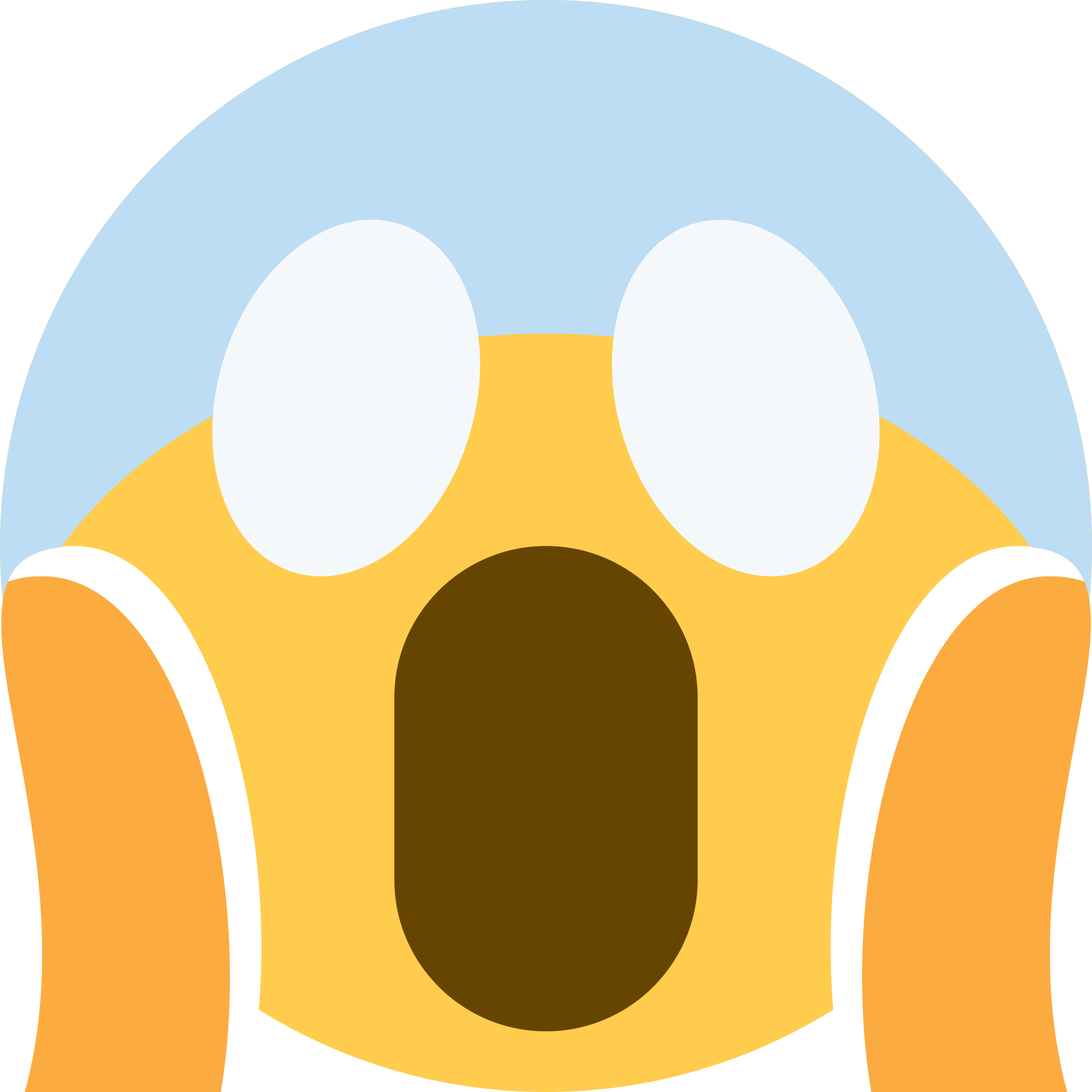 Face Screaming In Fear - Scream Emoji Twitter (2048x2048), Png Download