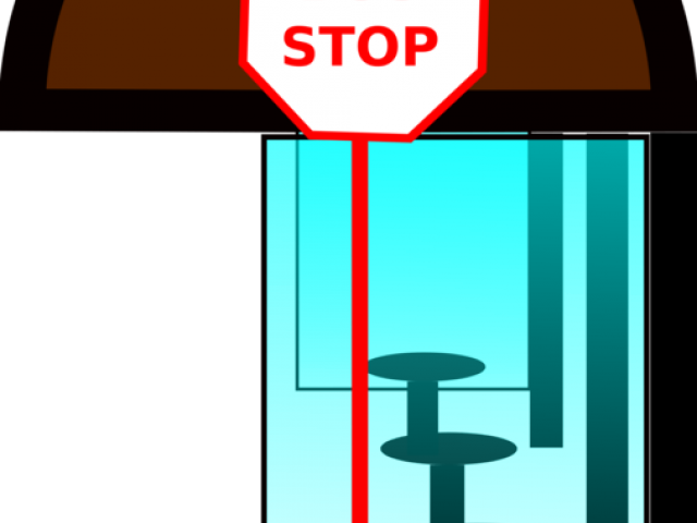 Sign Clipart Bus Stop - Bus Station Clip Art (640x480), Png Download