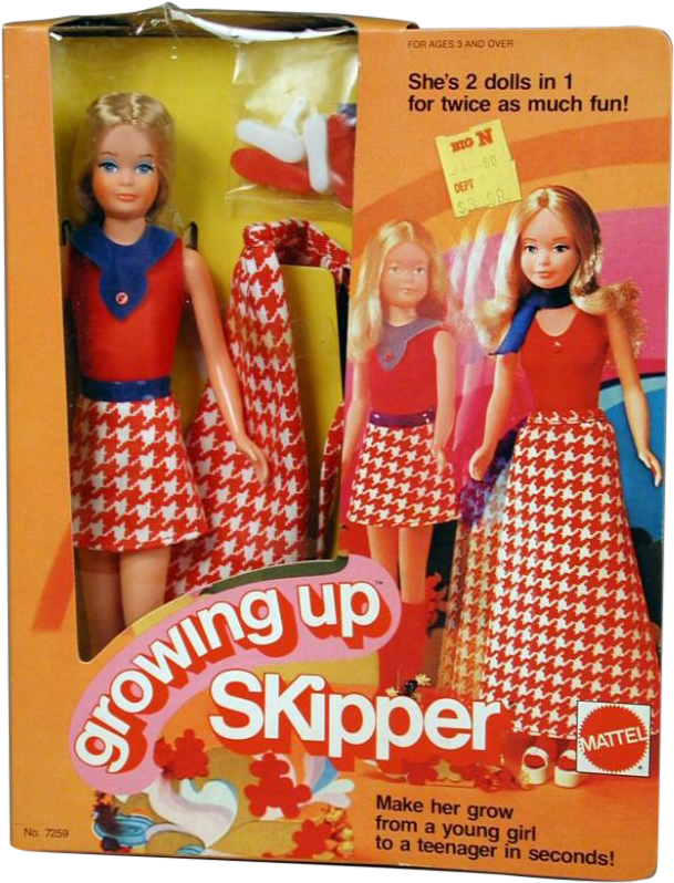 Grow-up Skipper - Growing Up Skipper Barbie (800x996), Png Download