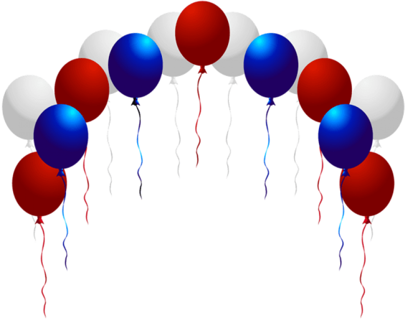 Free Png Download Usa Balloons Png Images Background - Red And Blue Balloons Png (850x671), Png Download