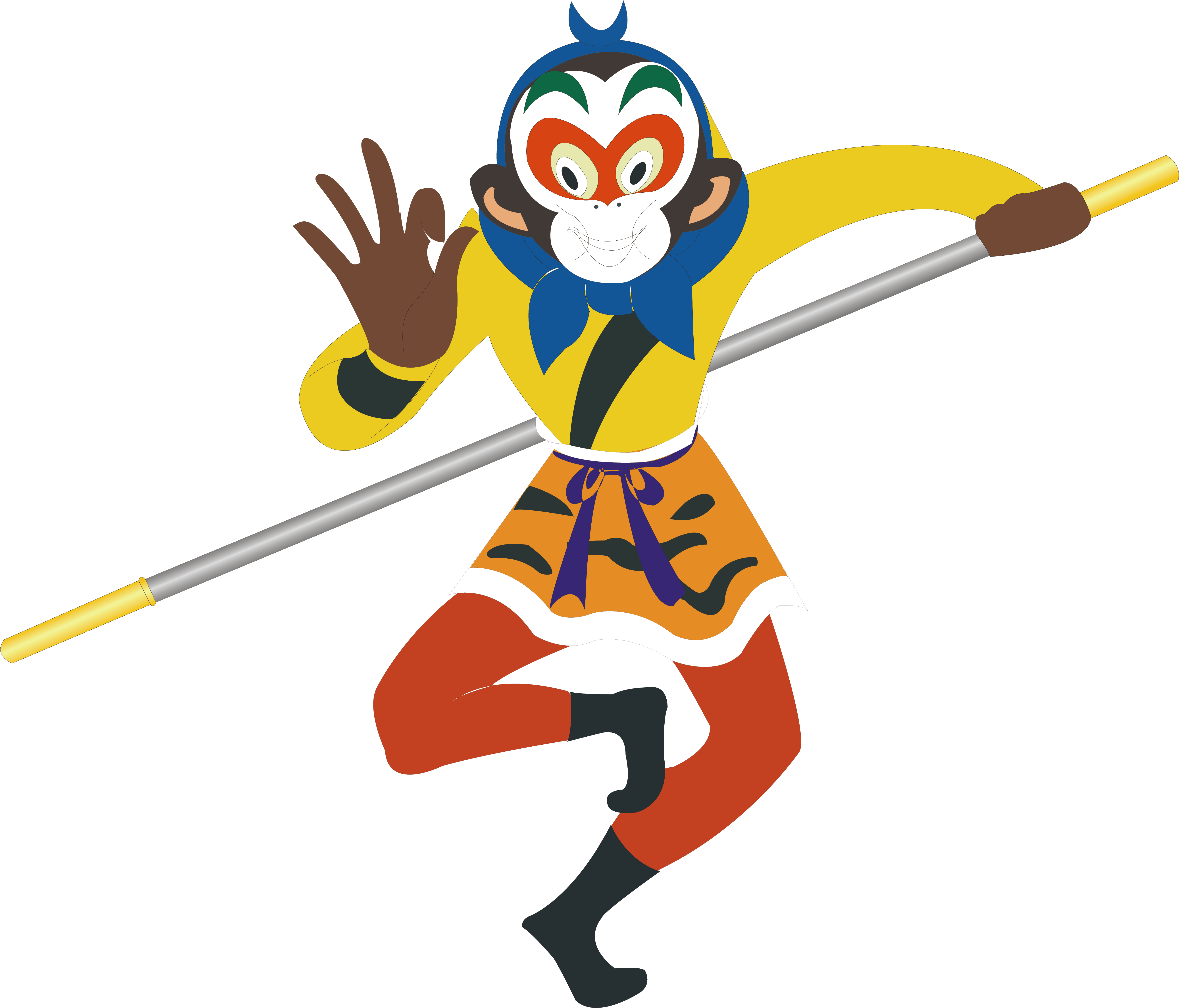 Sun Wukong Clipart - Sun Wukong Cartoon (5511x4558), Png Download