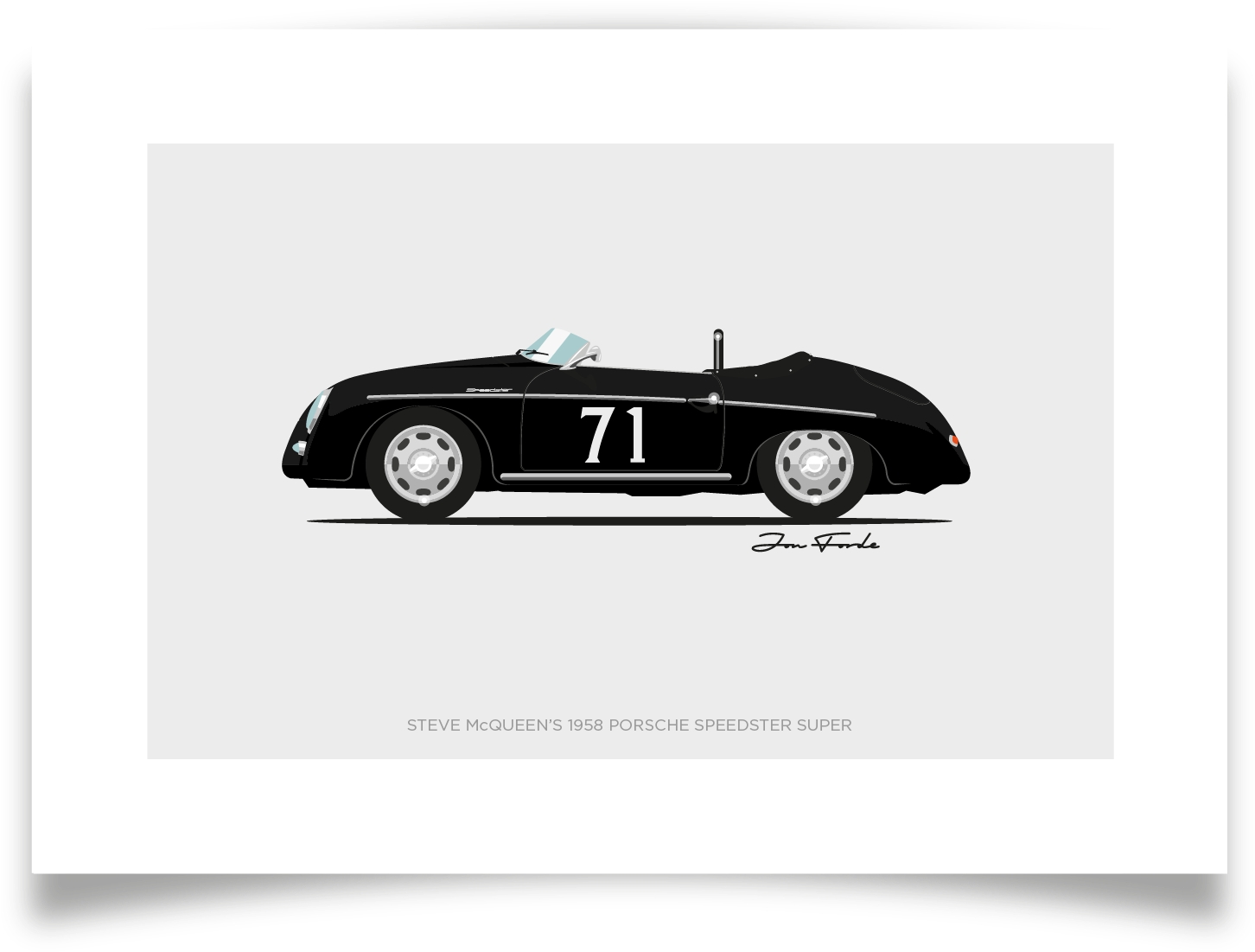Porsche-dean - Antique Car (1635x1635), Png Download