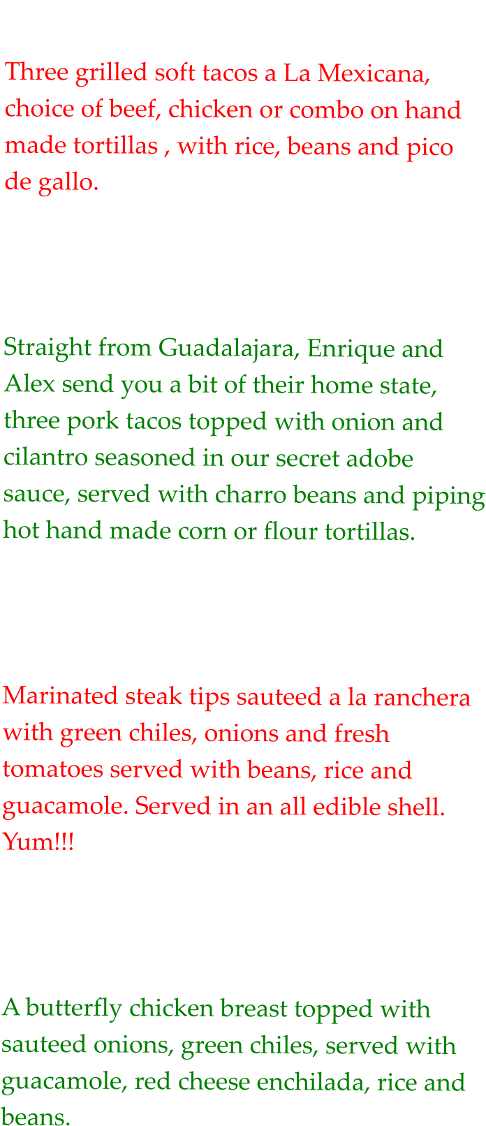 Tacos Al Carbon Three Grilled Soft Tacos A La Mexicana, - Document (696x1612), Png Download