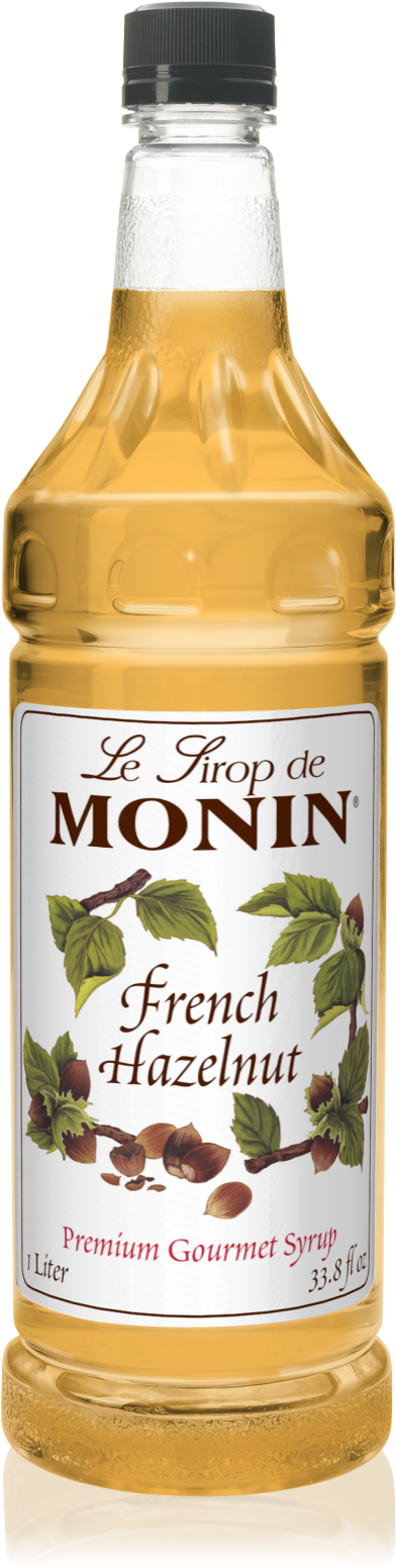 1l French Hazelnut Syrup - Monin Vanilla Syrup 1l (776x1552), Png Download