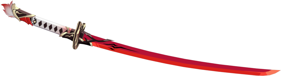 Deep Crimson Sakura - Sword (1000x667), Png Download