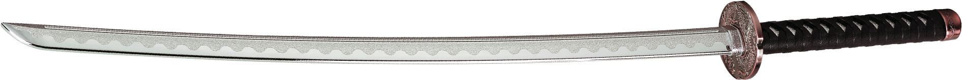 Samurai Katana W/ Silver Coating Blade - Coin Purse (1920x426), Png Download
