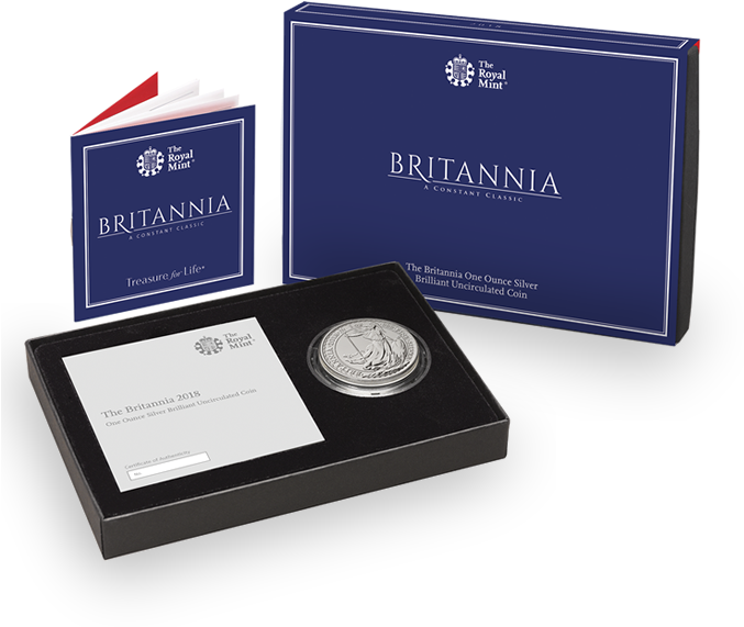 Britannia 2018 Uk One-ounce Silver Brilliant Uncirculated - Silver (680x680), Png Download