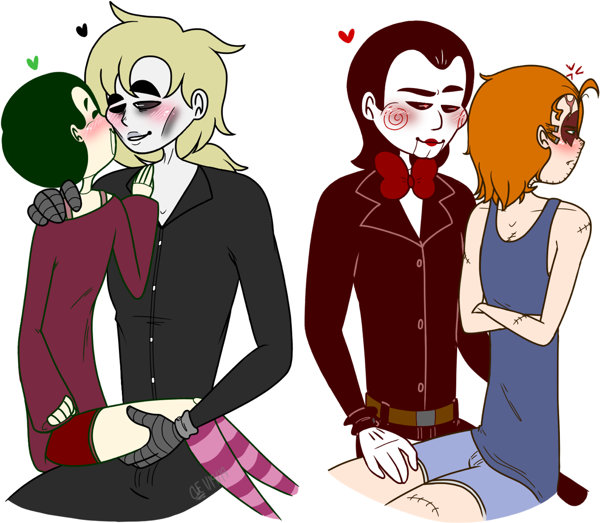 Blade And His Dolly Boi Being Cute As Usual, And Chucky - Cartoon (1280x1109), Png Download