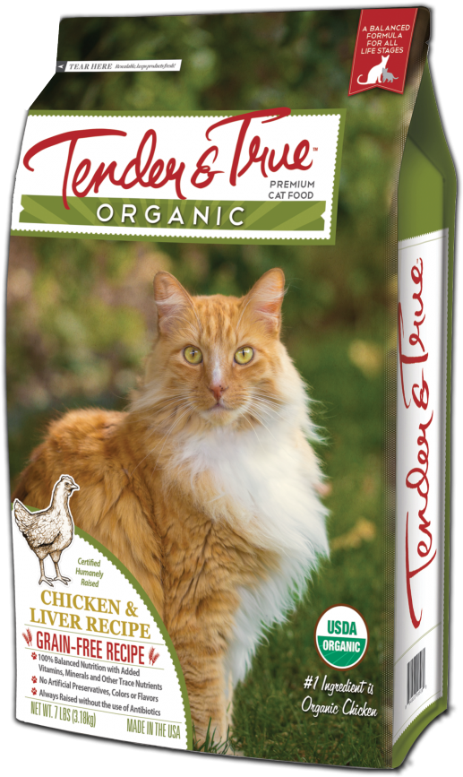 Tender & True Grain Free Organic Chicken And Liver - Tender & True Cat Food (675x1000), Png Download