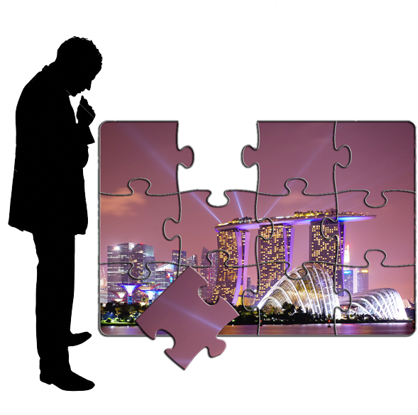 Skylinejigsaw2-600x600 - Silhouette (600x600), Png Download