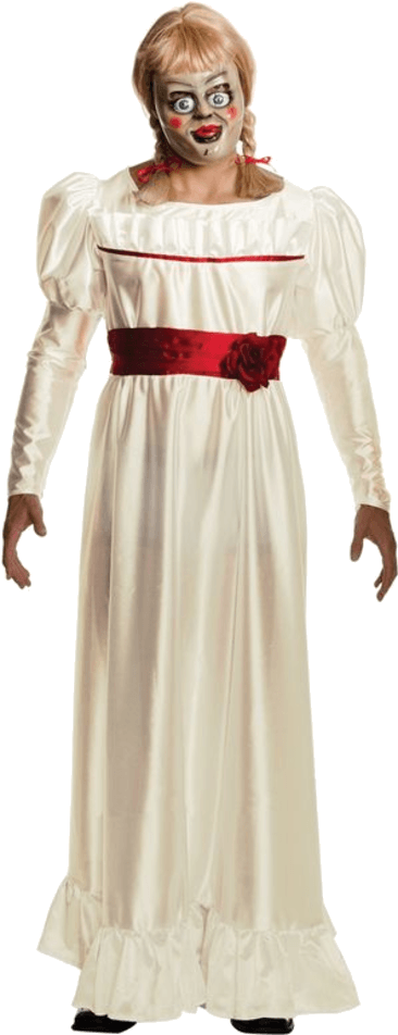 Adult Halloween Annabelle Costume Sc 1 St Jokers Masquerade - Annabelle Costume (600x951), Png Download