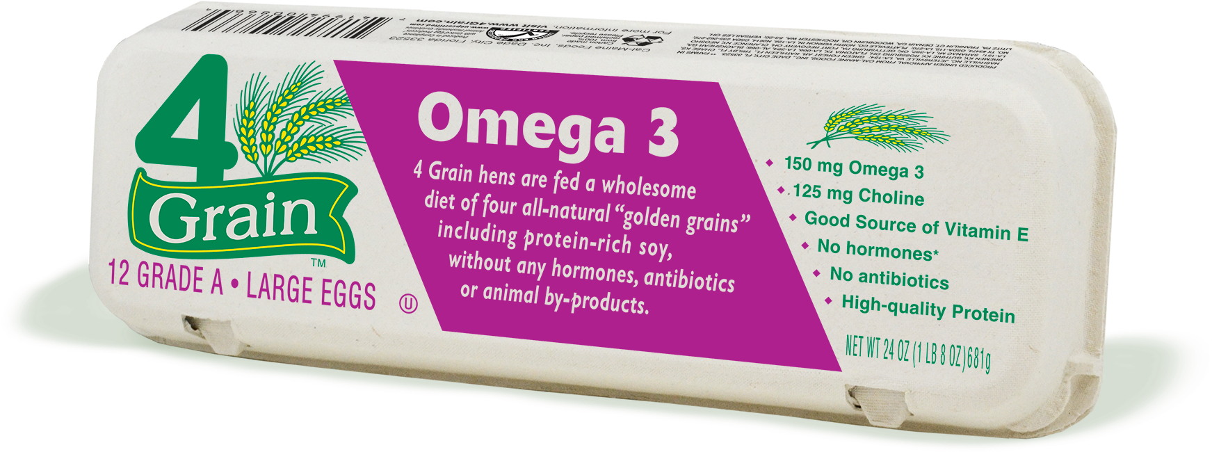 Omega3 - Omega 3 Eggs Label (2100x786), Png Download