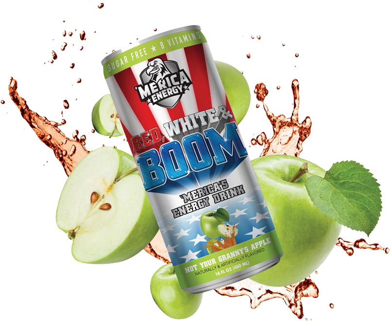 'merica Energy Red White & Boom Drink - Drink (1111x736), Png Download