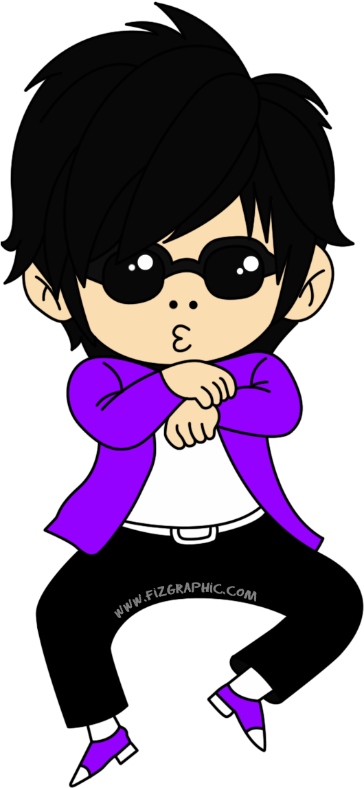 Cartoon Pictures Of Oppa Gangnam Style (530x1200), Png Download