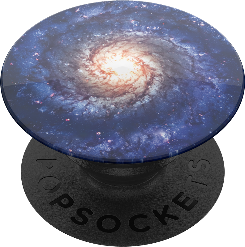 Twist Spiral Galaxy - Popsocket Black And White (989x1000), Png Download