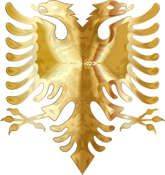 Double Headed Eagle Gold (694x739), Png Download