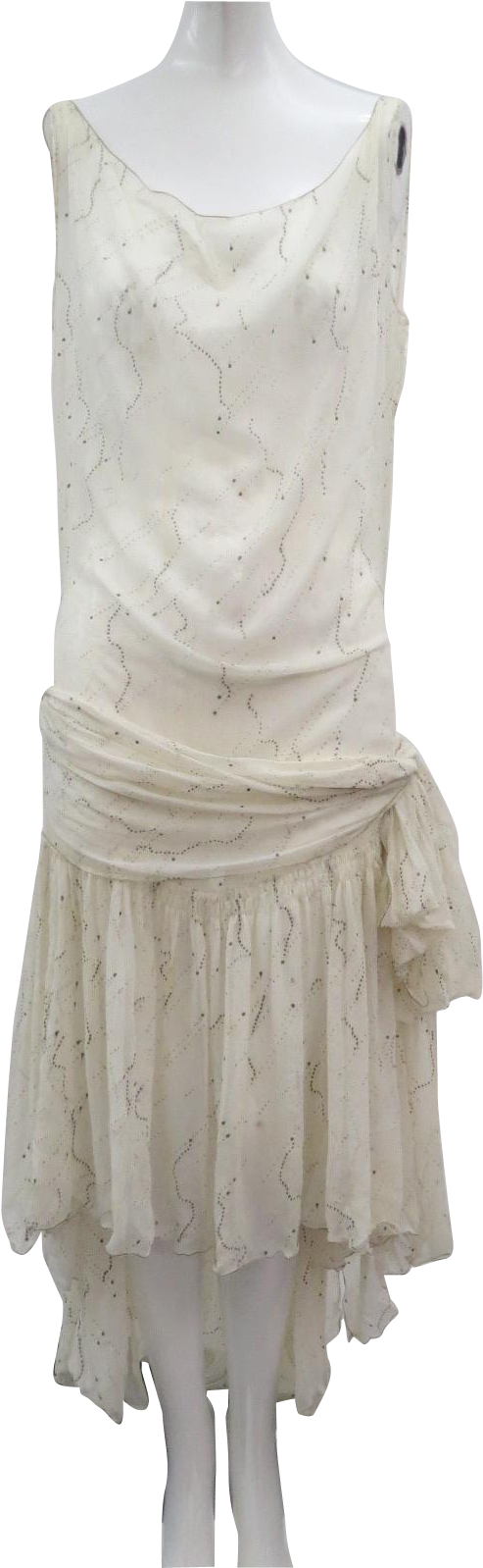 This Is An Original 1920s, Art Deco Period Flapper - Cocktail Dress (1597x1597), Png Download
