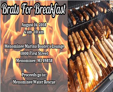 Menominee Water Rescue Brats - Bratwurst (1200x350), Png Download