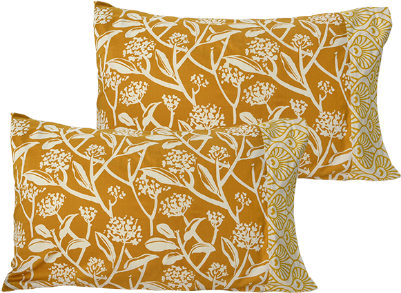 Turmeric Frangipani Standard Pillow Cases - Cushion (600x600), Png Download