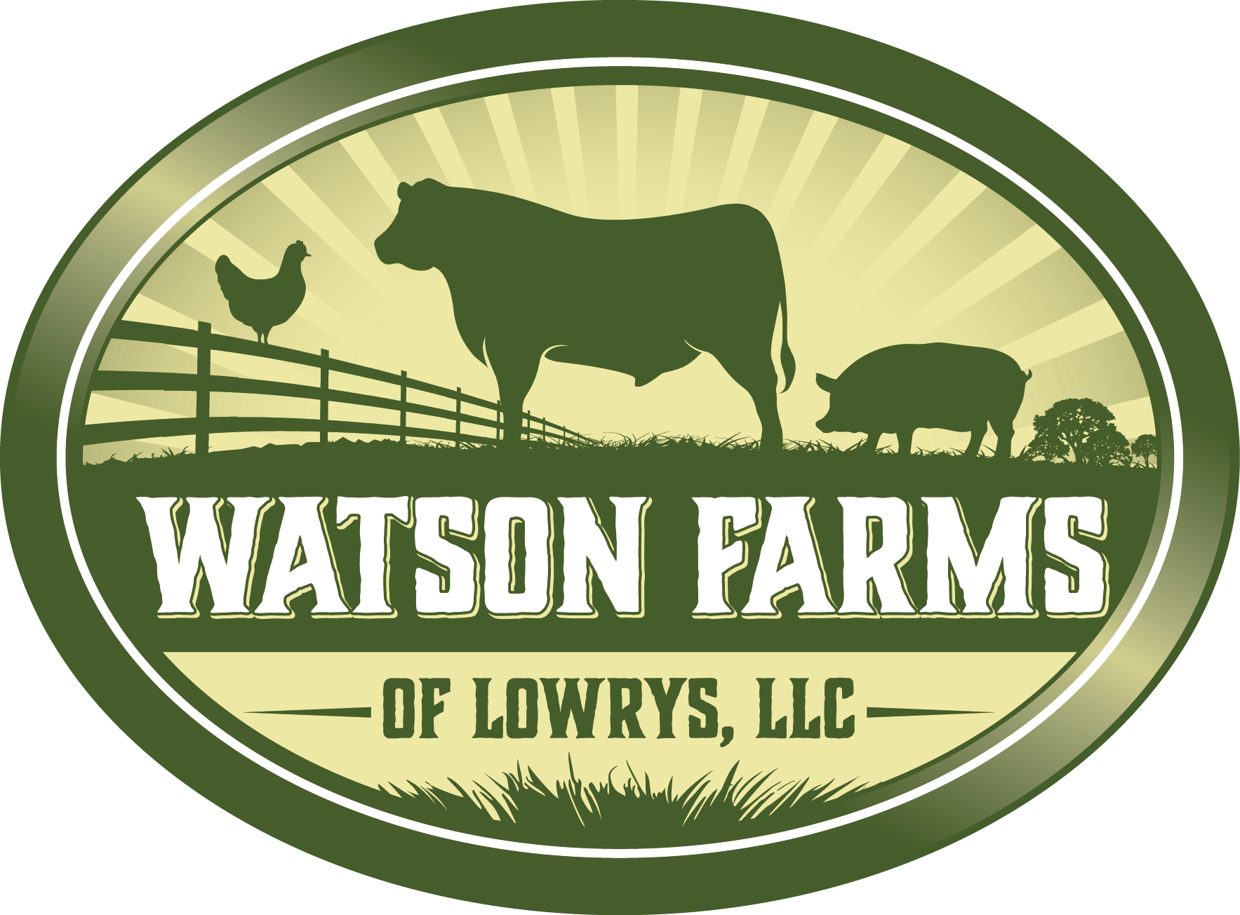 Watson Farms - Grass Fed Beef Logo (1767x1304), Png Download