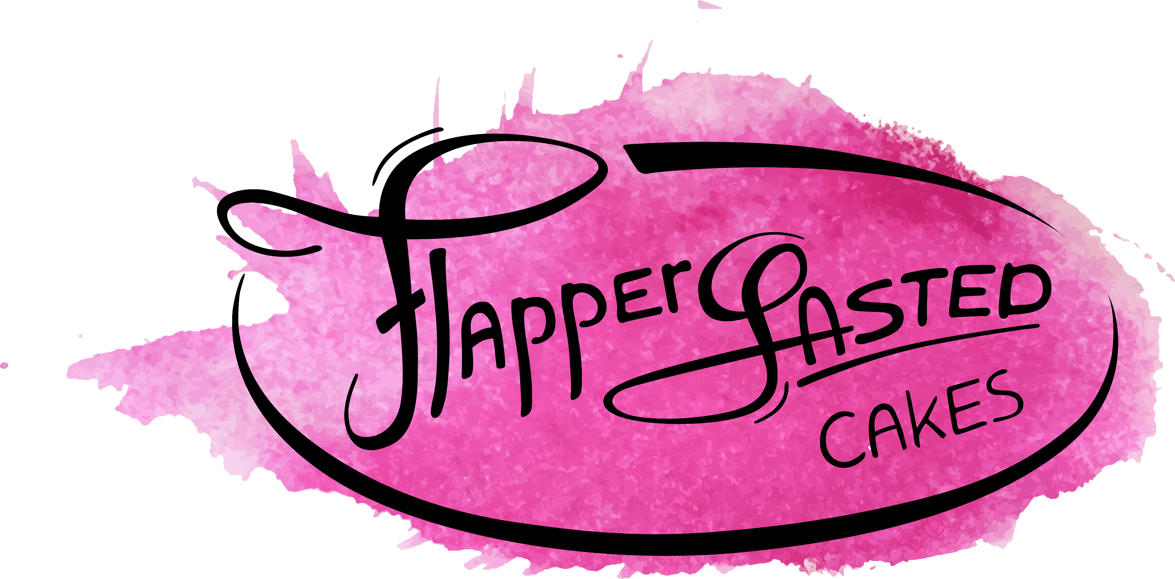Flappergasted Cakes - Calligraphy (4059x2000), Png Download